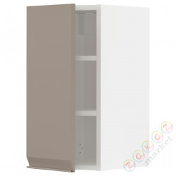 ⭐METOD⭐Навесной шкаф с полками, белый/Upplöv матciemnoбежевый, 30x60 cm⭐ИКЕА-09492668