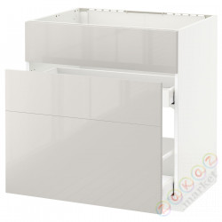 ⭐METOD / MAXIMERA⭐Форма L + 3F/2шу, белый/Ringhult светло-серый, 80x60 cm⭐ИКЕА-89141898