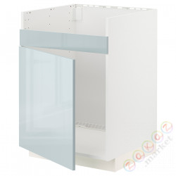 ⭐METOD⭐ХАВСЕН 1-местная тумба под раковину, белый/Kallarp jasnoсерый-синий, 60x60 cm⭐ИКЕА-99478899