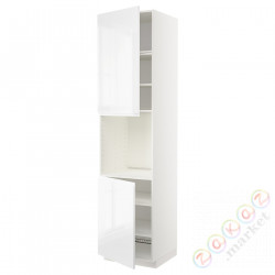 ⭐METOD⭐Шестой огромный 2dr/половина, белый/Блеск Voxtorp/белый, 60x60x240 cm⭐ИКЕА-99463529