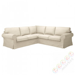 ⭐EKTORP⭐4-местный угловой диван, Kilanda светло-бежевый⭐ИКЕА-69508992