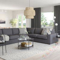 ⭐VIMLE⭐5-местный угловой диван, сширокийmi связаныokietnikami/Gunnared средний серый⭐ИКЕА-39401803