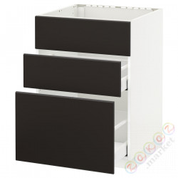 ⭐METOD / MAXIMERA⭐Форма L + 3F/2шу, белый/Кунгсбака антрацит, 60x60 cm⭐ИКЕА-89211985