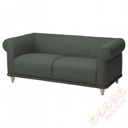 ⭐VISKAFORS⭐Диван 2-человекowa, Lejde/Серый/зеленый береза⭐ИКЕА-49443218