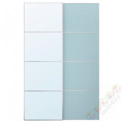 ⭐MEHAMN/AULI⭐Drzв и скольжение, алюминий 2str/светло-синий зеркало, 150x236 cm⭐ИКЕА-99552182