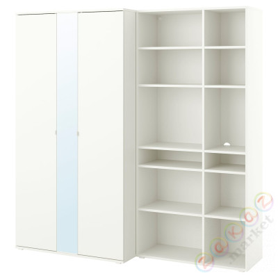 ⭐VIHALS⭐Комбинация шкафов, белый, 200x57x200 cm⭐ИКЕА-59442195