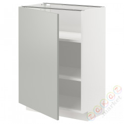 ⭐METOD⭐Кабинет ул./полки, белый/Havstorp светло-серый, 60x37 cm⭐ИКЕА-09538402