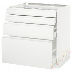 ⭐METOD / MAXIMERA⭐Бывший 4 пт/4шу, белый/Voxtorpматовый белый, 80x60 cm⭐ИКЕА-29112808