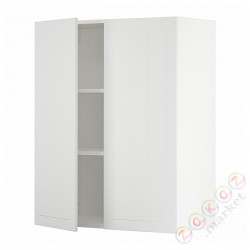 ⭐METOD⭐Навесной шкаф с полками/2 дверь, белый/Stensund белый, 80x100 cm⭐ИКЕА-49462688