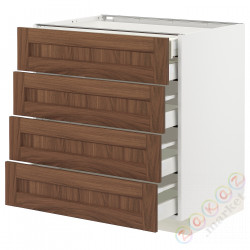 ⭐METOD / MAXIMERA⭐Sза stj 4fr/2n/3śr шу, белый Enköping/коричневый орех, 80x60 cm⭐ИКЕА-99475037