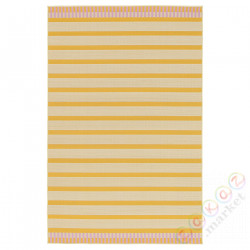 ⭐KORSNING⭐Ковровая дорожка tk pł внутри/снаружи, желтый/розовый/полосатый, 200x300 cm⭐ИКЕА-30550779