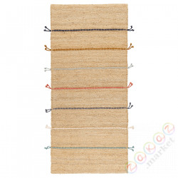 ⭐RAKLEV⭐Коврик ровный, wykonano ręcznт.е.естественный/разноцветный, 70x160 cm⭐ИКЕА-80408024