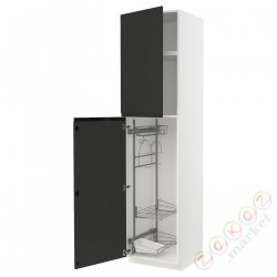 ⭐METOD⭐Высокий шкаф/домашний интерьер, белый/Upplöv матантрацит, 60x60x240 cm⭐ИКЕА-39493553