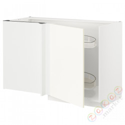 ⭐METOD⭐Напольный шкаф угловой H. полка, белый/Vallstena белый, 128x68 cm⭐ИКЕА-59507238