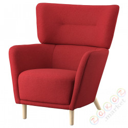 ⭐OSKARSHAMN⭐Кресло Wingback, Tonerud красный⭐ИКЕА-50521682