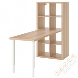 ⭐KALLAX / LAGKAPTEN⭐стол письменный, белый/под беленый дуб, 77x159x147 cm⭐ИКЕА-59481667