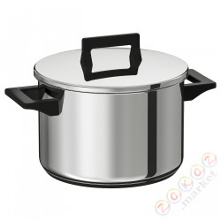 ⭐SNITSIG⭐Горшок с крышкой, нержавеющая сталь, 5 l⭐ИКЕА-80129725