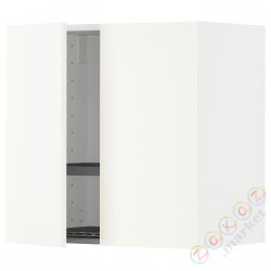 ⭐METOD⭐Навесной шкаф с крылом для сушки/2 дверь, белый/Vallstena белый, 60x60 cm⭐ИКЕА-89507294