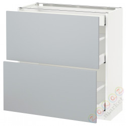 ⭐METOD / MAXIMERA⭐Sсstj 2fr/3шу, белый/Veddinge Серый, 80x37 cm⭐ИКЕА-29051758