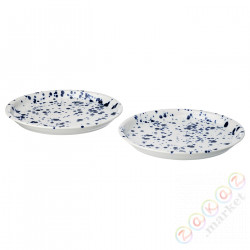 ⭐SILVERSIDA⭐Тарелка, шаблон/синий, 26 cm⭐ИКЕА-10565692