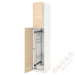 ⭐METOD⭐Высокий шкаф/домашний интерьер, белый/Askersund яркий узор ясеня, 40x60x220 cm⭐ИКЕА-29460402