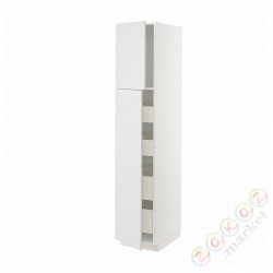 ⭐METOD / MAXIMERA⭐Шкаф, высота 2дверь/4лопата, белый/Stensund белый, 40x60x200 cm⭐ИКЕА-49460081