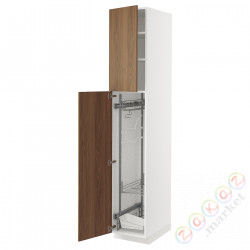 ⭐METOD⭐Высокий шкаф/домашний интерьер, белый/Tistorp подражаниеacja коричневыйowego орехa, 40x60x220 cm⭐ИКЕА-59518920