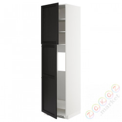 ⭐METOD⭐Shah ic с2 Drz, белый/Lerhyttan черный морилка, 60x60x220 cm⭐ИКЕА-69458464