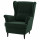 ⭐STRANDMON⭐Кресло Wingback, Джупарп темно-зеленый⭐ИКЕА-80359844