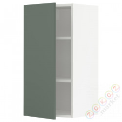 ⭐METOD⭐Навесной шкаф с полками, белый/Bodarp серо-зеленый, 40x80 cm⭐ИКЕА-09454770