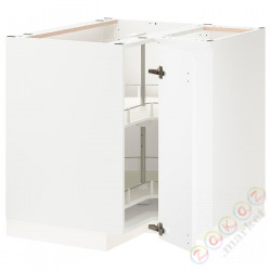 ⭐METOD⭐Тумба угловая с каруселью, белый/Voxtorpматовый белый, 88x88 cm⭐ИКЕА-19411394