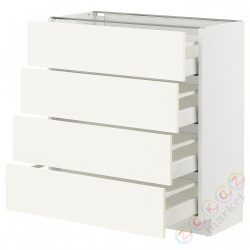 ⭐METOD / MAXIMERA⭐Sза st 4fr/4шу, белый/Vallstena белый, 80x37 cm⭐ИКЕА-39507197