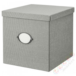 ⭐KVARNVIK⭐Контейнер с крышкой, Серый, 32x35x32 cm⭐ИКЕА-10466951