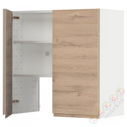 ⭐METOD⭐Шкаф okaнадa сполка/Drzс упражнениями, белый/Voxtorpподражание. дуб, 80x80 cm⭐ИКЕА-29504364