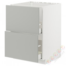 ⭐METOD / MAXIMERA⭐Стандартный злотый + 2 цифры/2шу, белый/Havstorp светло-серый, 60x60 cm⭐ИКЕА-59538188