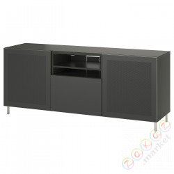 ⭐BESTA⭐Тумба под ТВ с ящики, темно-серый Лаппвикен/Mörtviken темно-серый, 180x42x74 cm⭐ИКЕА-69506097