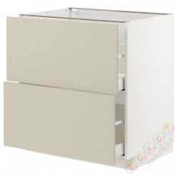 ⭐METOD / MAXIMERA⭐Sсstj 2fr/2в шу, белый/Havstorp бежевый, 80x60 cm⭐ИКЕА-09426602