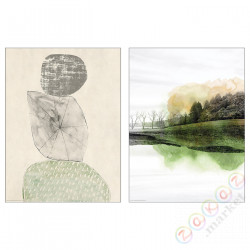 ⭐BILD⭐Плакат, зеленыйone pastele, 30x40 cm⭐ИКЕА-10536746