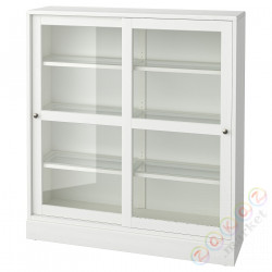 ⭐HAVSTA⭐Шкаф witryna сcokołem, белое прозрачное стекло, 121x37x134 cm⭐ИКЕА-29534672