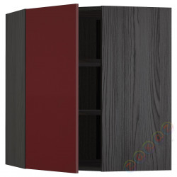 ⭐METOD⭐В половине случаев, черный калларп/темно-красно-коричневый блеск, 68x80 cm⭐ИКЕА-99327853