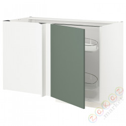 ⭐METOD⭐Напольный шкаф угловой H. полка, белый/Bodarp серо-зеленый, 128x68 cm⭐ИКЕА-29460218