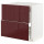 ⭐METOD / MAXIMERA⭐Постоянный шкаф/капюшон zint. с ящиками, белый Kallarp/темно-красно-коричневый блеск, 80x60 cm⭐ИКЕА-49335657