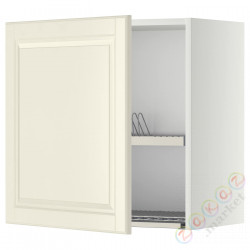 ⭐METOD⭐Навесной шкаф с сушилкой для посуды, белый/Bodbyn сливочный, 60x60 cm⭐ИКЕА-69465742