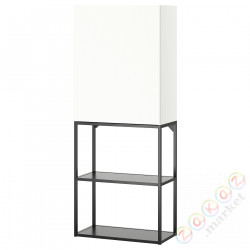 ⭐ENHET⭐Книжный шкаф, антрацит/белый, 60x32x150 cm⭐ИКЕА-19547910