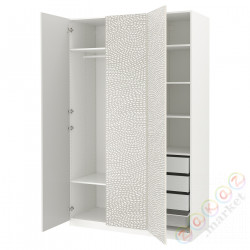 ⭐PAX / MISTUDDEN⭐Комбинация шкафов, белый/Серый шаблон, 150x60x236 cm⭐ИКЕА-29521066