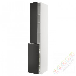 ⭐METOD / MAXIMERA⭐Sза wys 3шу/1d/2половина, белый/Upplöv матантрацит, 40x60x240 cm⭐ИКЕА-69493919