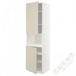 ⭐METOD⭐Ш x В ст микрофон 2Drz/половина, белый/Havstorp бежевый, 60x60x220 cm⭐ИКЕА-69457539