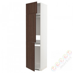 ⭐METOD⭐Ледяной шкаф высокий/замораживание/3Drz, белый/Sinarp коричневый, 60x60x240 cm⭐ИКЕА-39466960