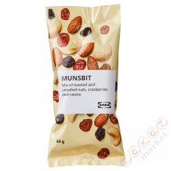 ⭐MUNSBIT⭐MieszАнка prażonych орехów, żurawina i rodzynki nieсоленый, 60 g⭐ИКЕА-20500252