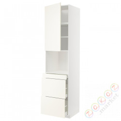 ⭐METOD / MAXIMERA⭐Обувь для микрокомбо дверь/3шу, белый/Vallstena белый, 60x60x240 cm⭐ИКЕА-99507463